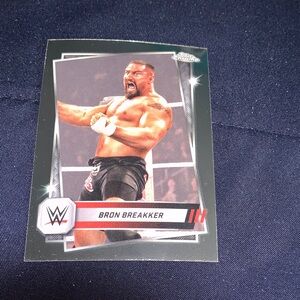 WWE Bron Breakker Card with Black and Red Accents